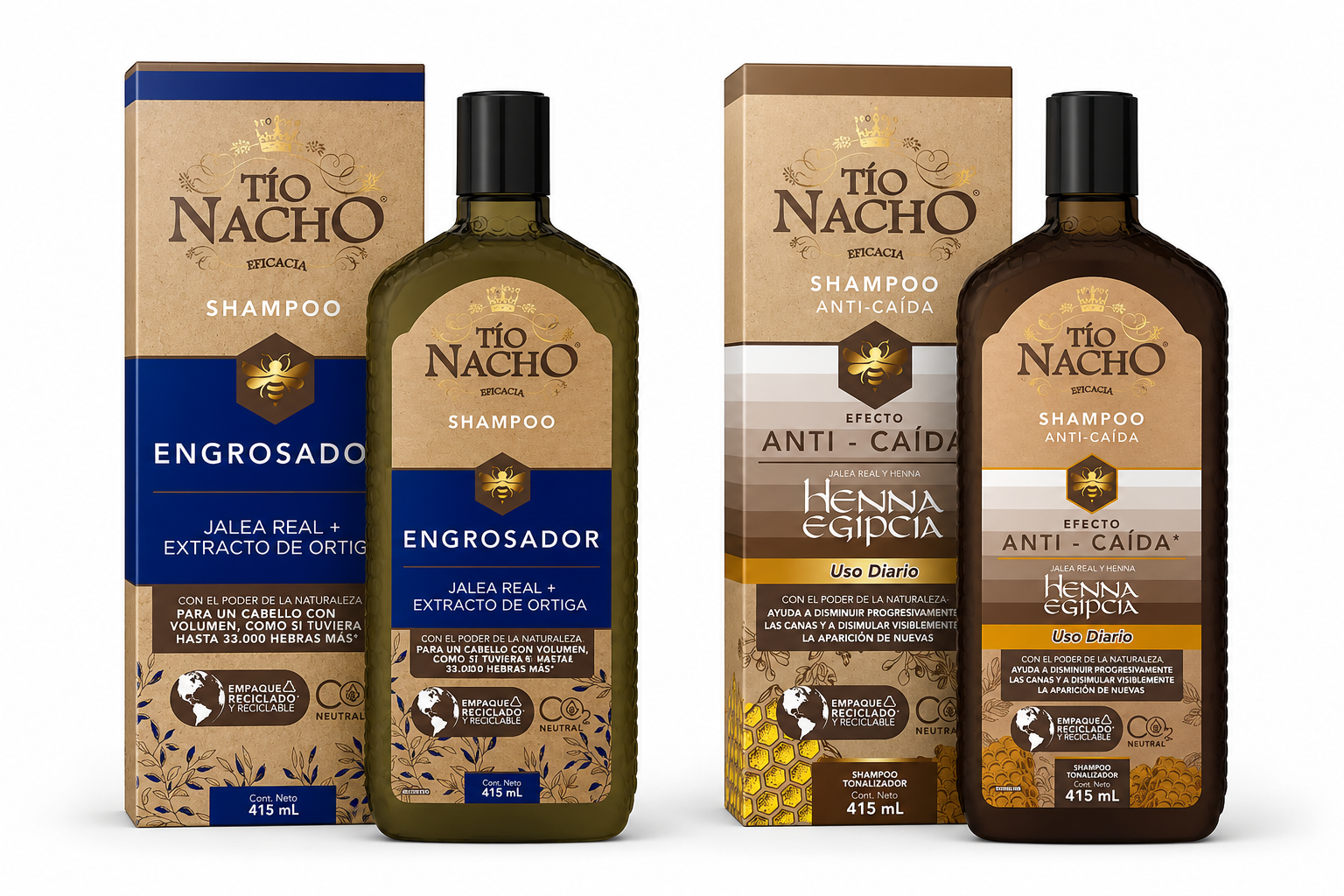 Shampoo Anti Canas + Anti Caida Tio Nacho