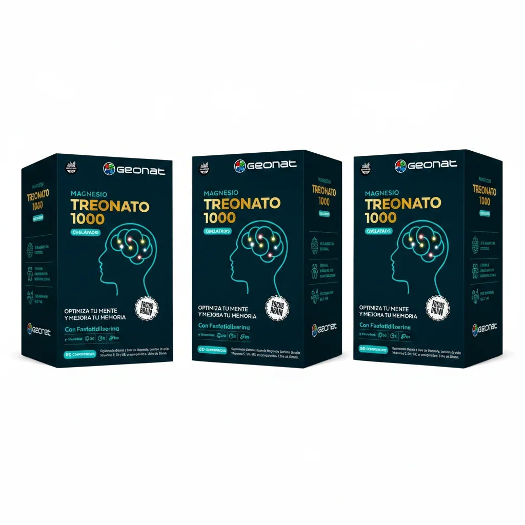 Pack  X3 Geonat Treonato Magnesio x 60 Comprimidos