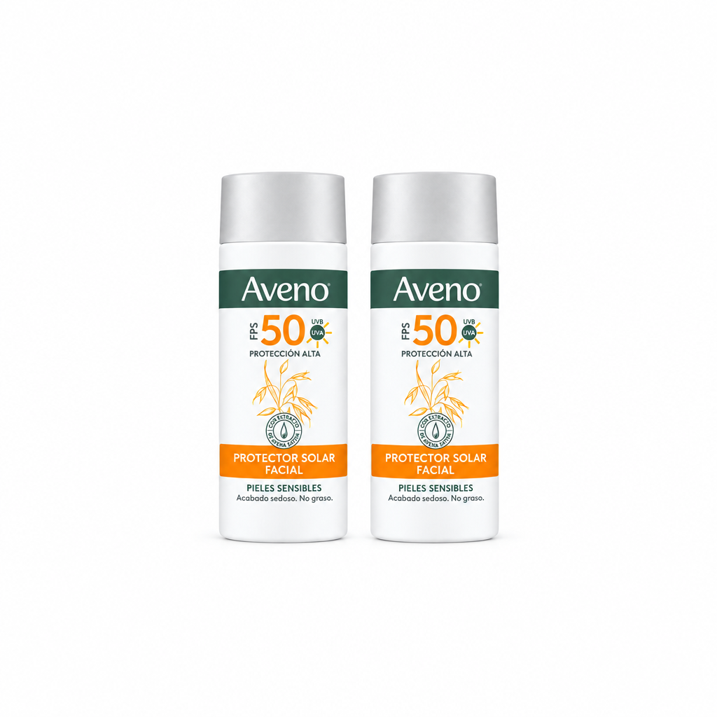 Combo X2 Aveno Protector Solar Fps50 Facial X50ml