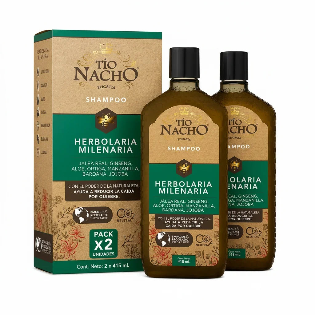 Pack X2 Tio Nacho A/caida Herbolaria Milenaria 415ml