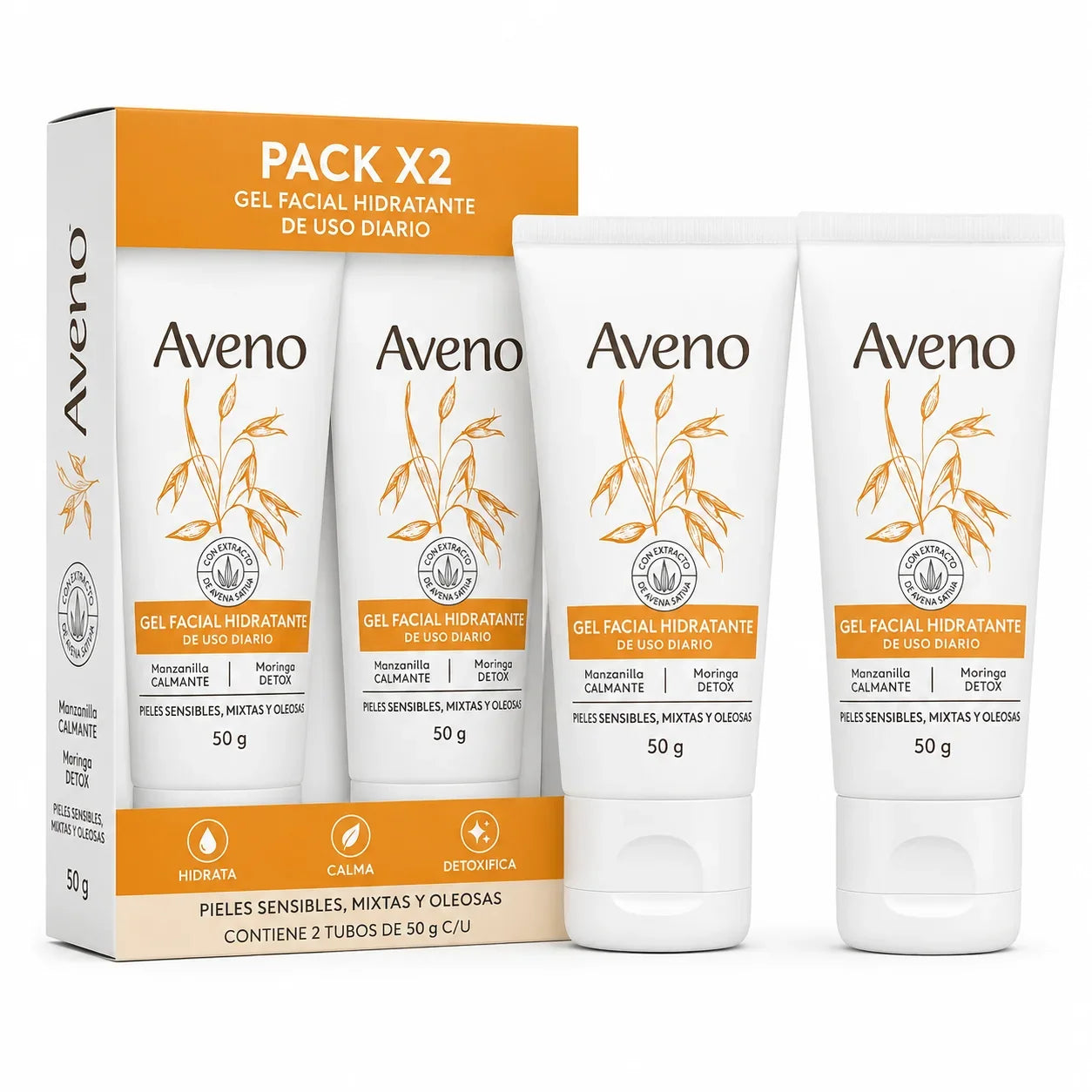 Pack x2 Aveno  Piel Mix -Sens-Oleo  50 Gr
