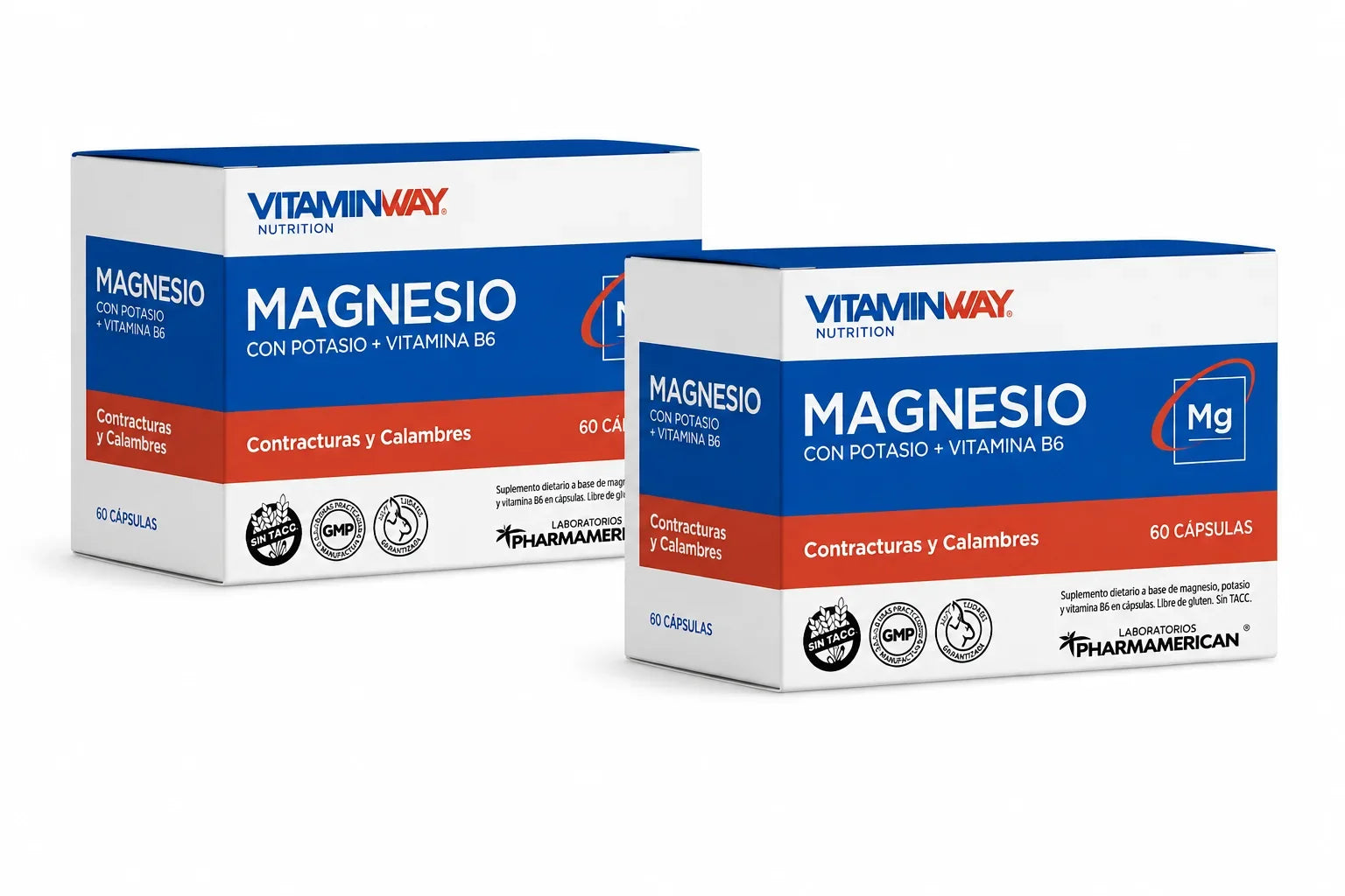 Pack X2 Vitamin Way Magnesio 60 CAP Suplemento