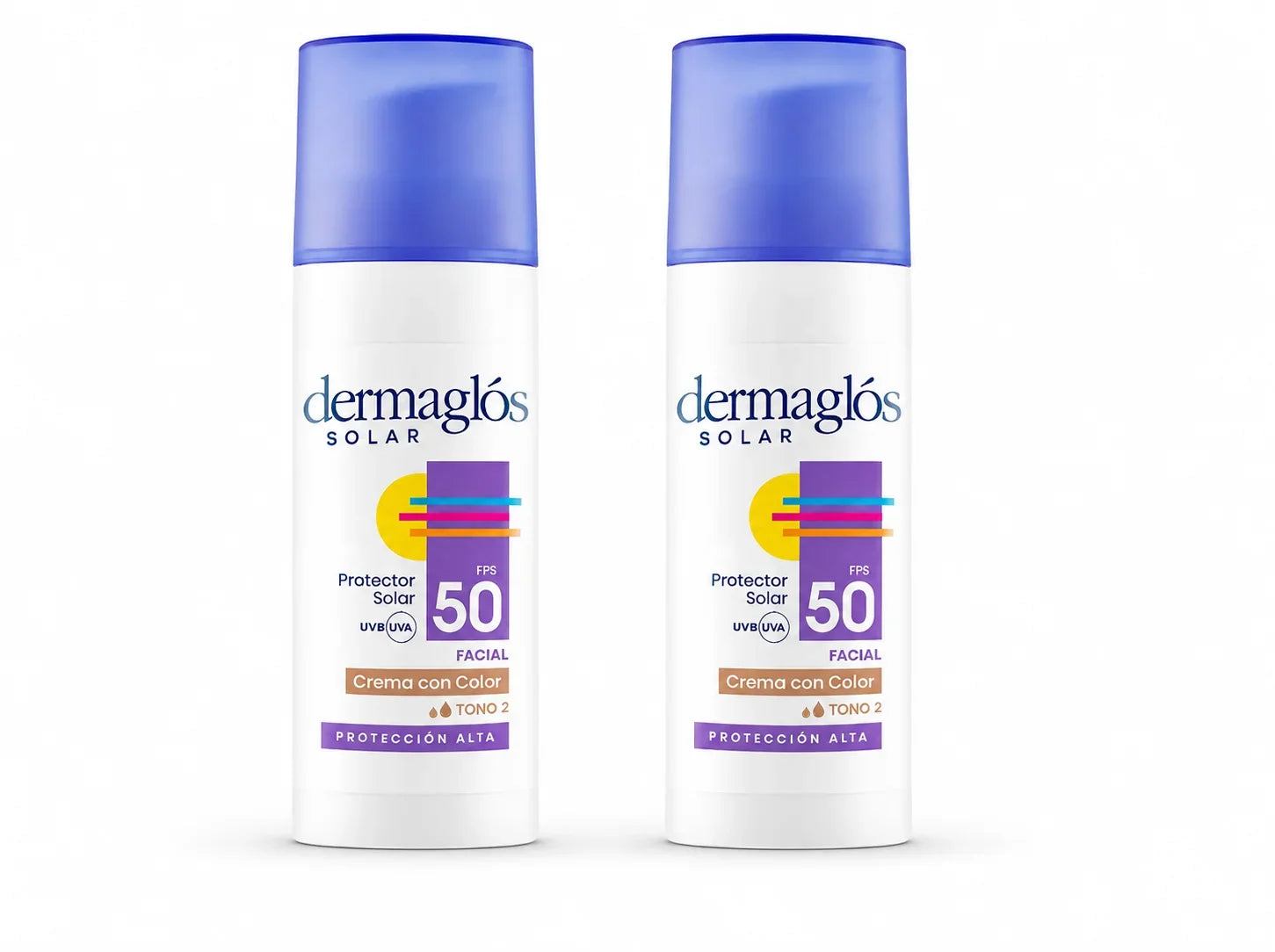 PACK X2 DERMAGLOS FPS50 50G DERMO TONO MEDIO
