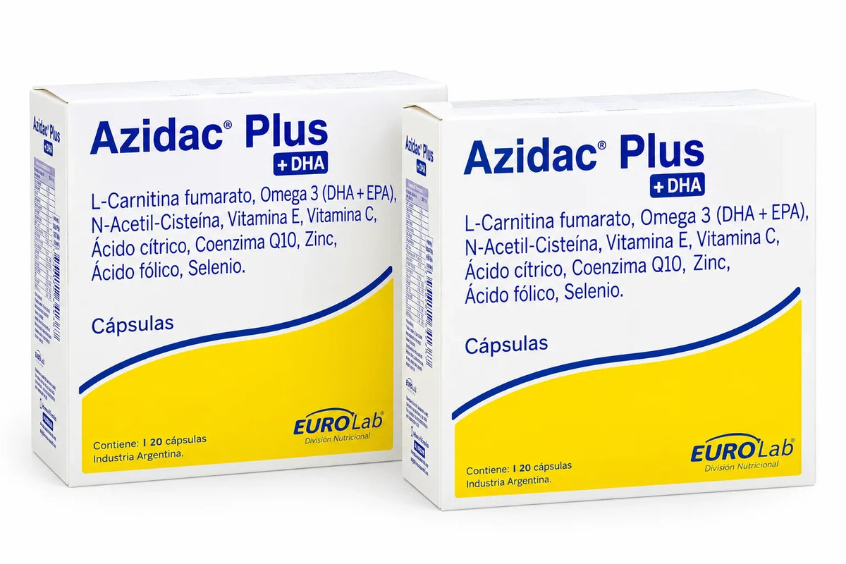 Pack X2 Azidac Plus 120 Comp Sin Sabor