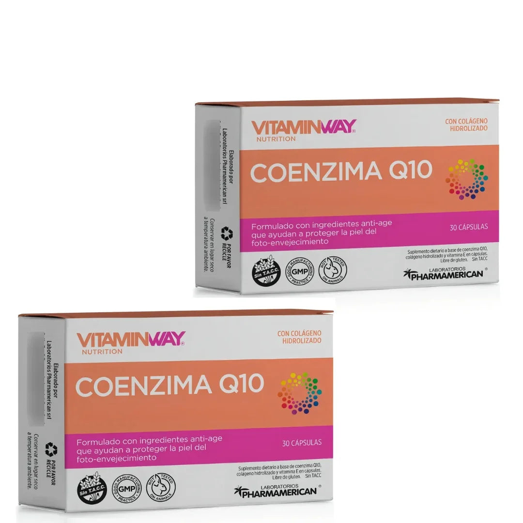 Pack x 2 Coenzima Q10 Antiage Antioxidante Vitamin Way X 30
