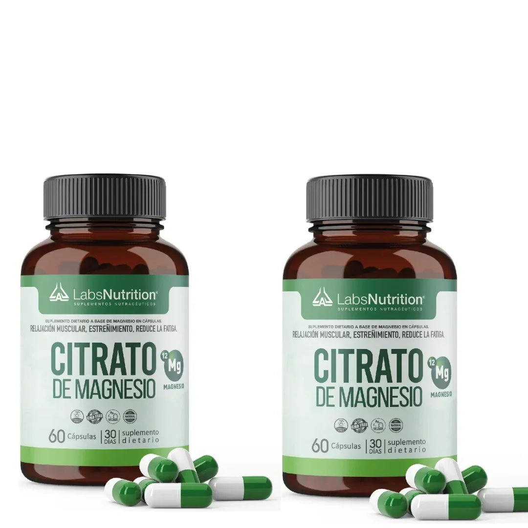 Pack x2 Labs Nutrition Citrato De Magnesio 400 Mg (60 Capsulas)
