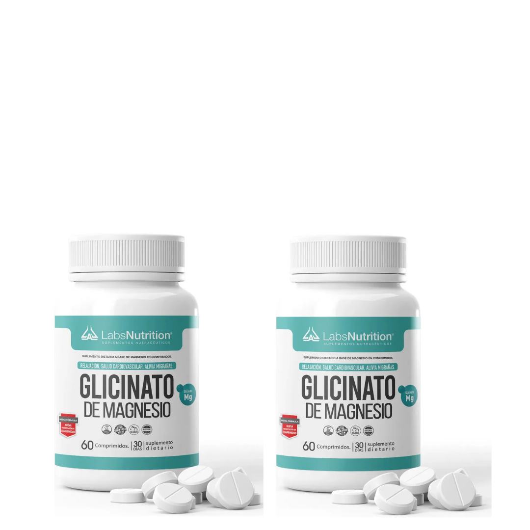 Pack  X2 Glisinato Magensio Labs X60