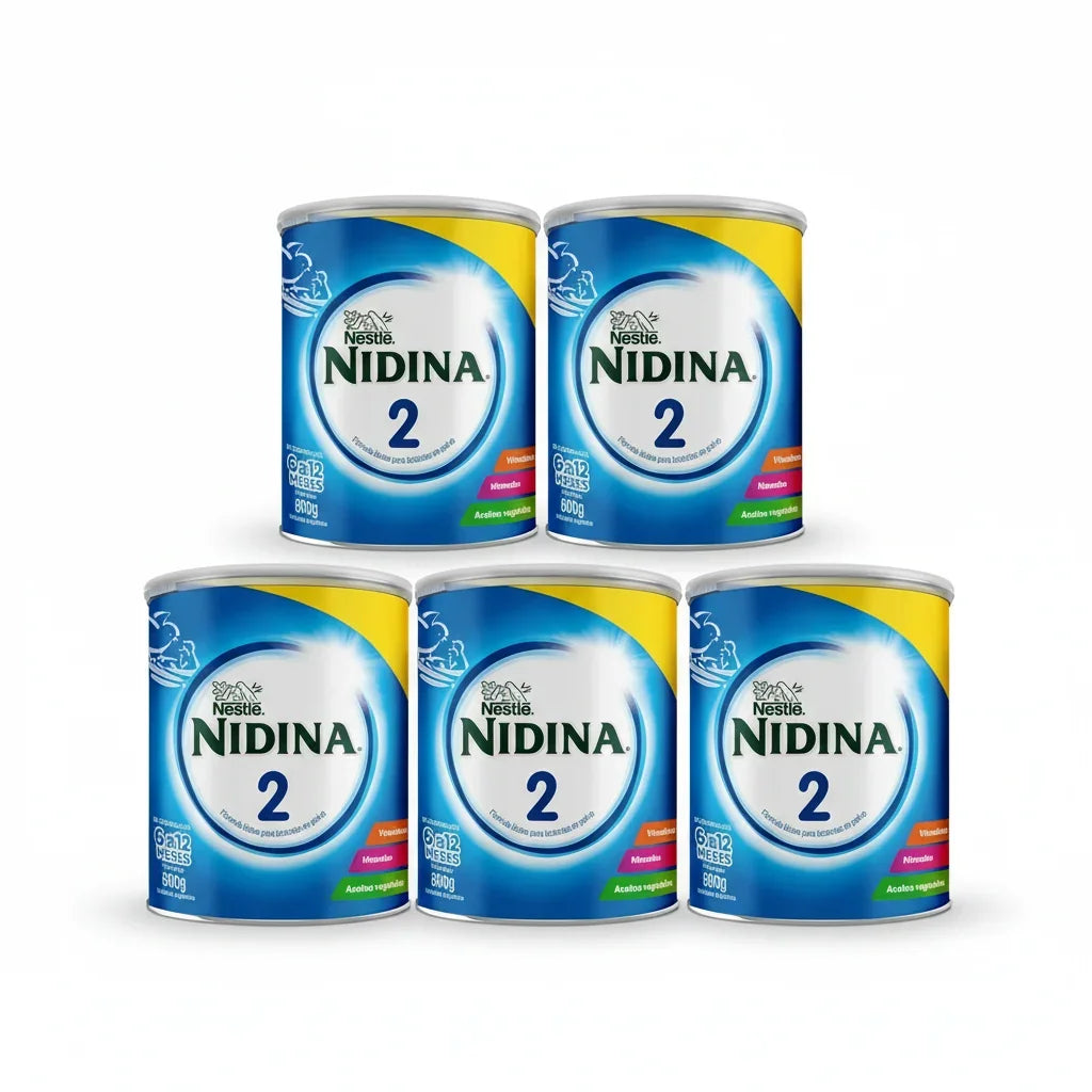PACK X5 NIDINA 2 INFANT ENVASE 800GRS