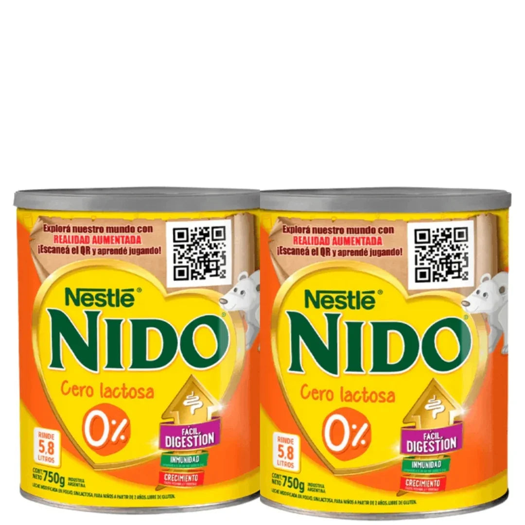 Nido® Fortigrow® Leche Infantil En Polvo Deslactosa Combo X2
