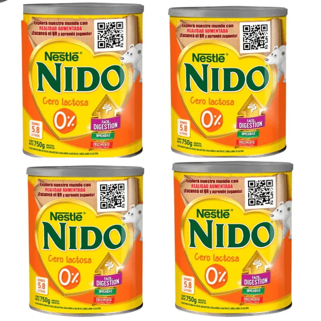 Nido® Fortigrow® Leche Infantil En Polvo Deslactosa Combo X4