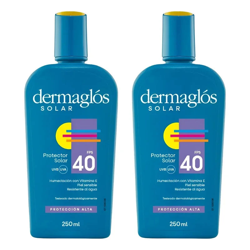 Combo X 2 Dermaglos Protector Solar Fps 40 Emulsión X 250 Ml