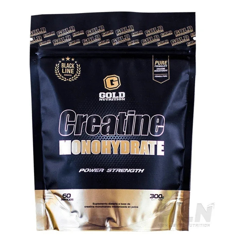 Creatina Monohidrato 300g Black Line Gold Nutrition Sin Sabor