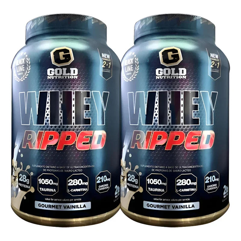 Whey Ripped 2 Lbs X2 Unidades Gold Nutrition Vainilla Vainilla