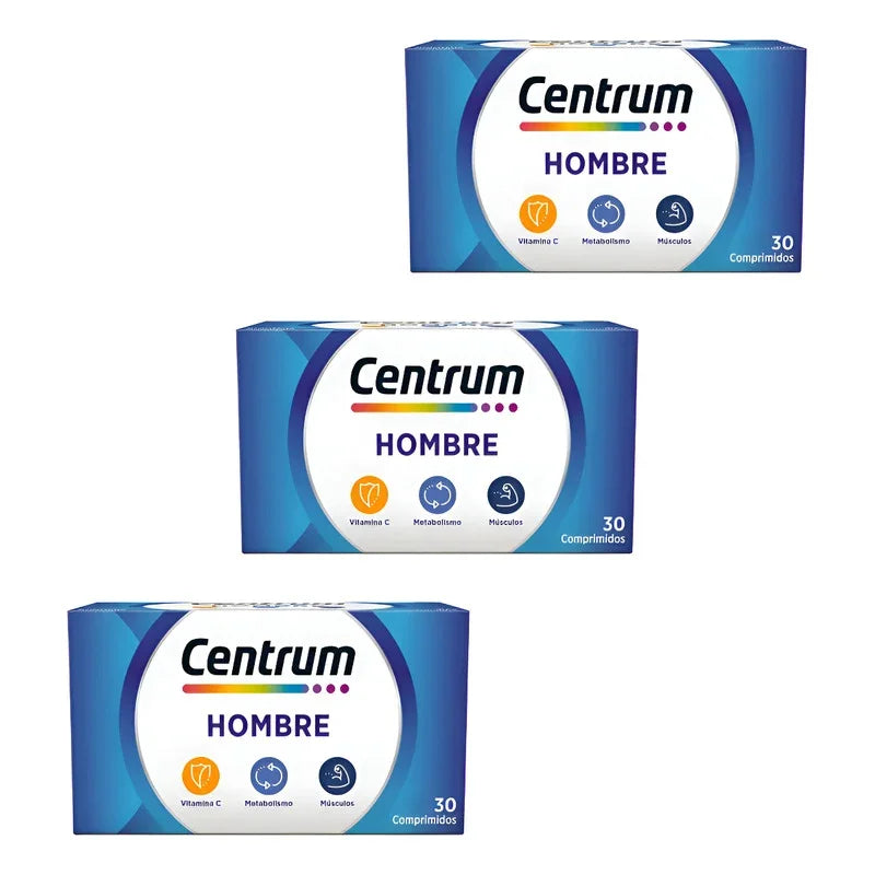 Centrum Hombre X 30 Comp Pack X3 Cajas Sin Sabor