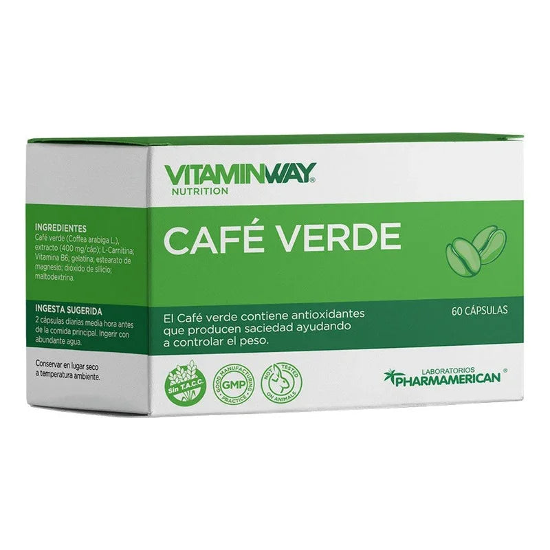 Vitamin Way Cafe Verde Antioxidante Suplemento X60 Sabor Sin Sabor No