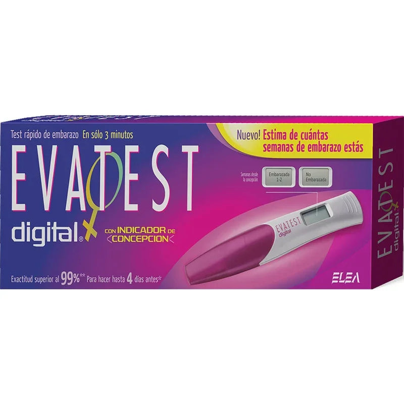 Evatest Test Embarazo Digital Con Indicador Semanas Alta Precisión