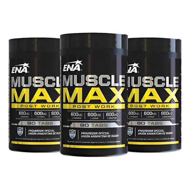Crecimiento Muscular Muscle Max Ena 90 Tab X 3 Unidades Sin Sabor