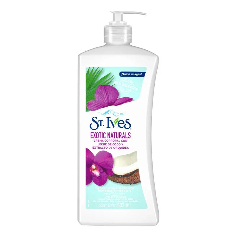 Crema Para Cuerpo St. Ives Exotic Naturals En Dosificador 532ml