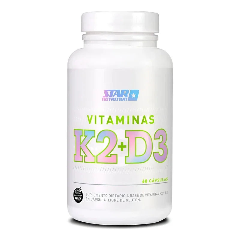 Vitamina K2 + D3 60 Cápsulas - Star Nutrition Sin Sabor