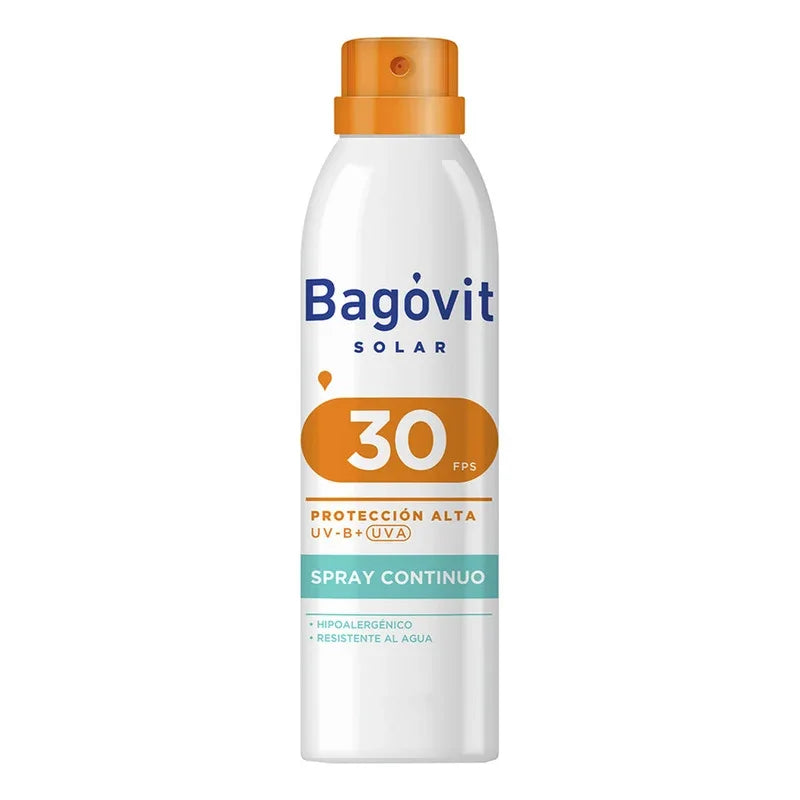 Protector Solar En Spray Continuo Bagóvit Solar Fps 30 Por 170 Gr