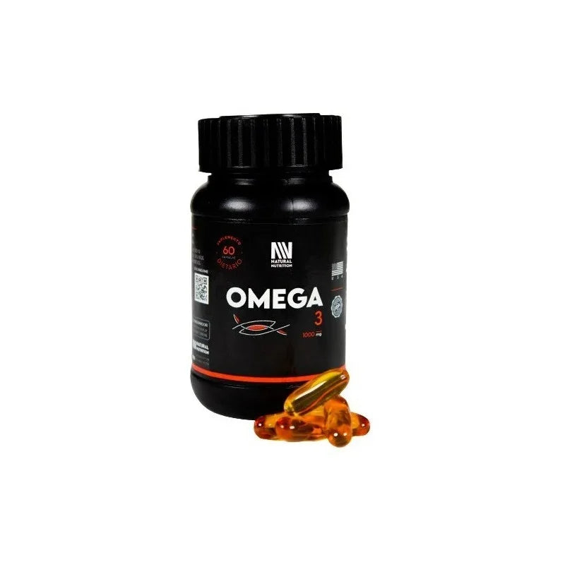 Natural Nutrition Omega 3 Suplemento Aceite Pescado 60c Sin Sabor
