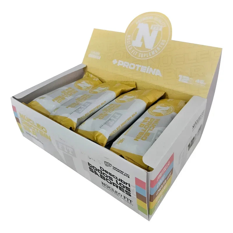 Barras Proteicas Nucleo Bar Protein Fit Banana X12 Unidades