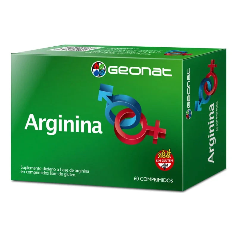 Arginina (60 Comp) - Geonat Sabor Sin Sabor Neutro