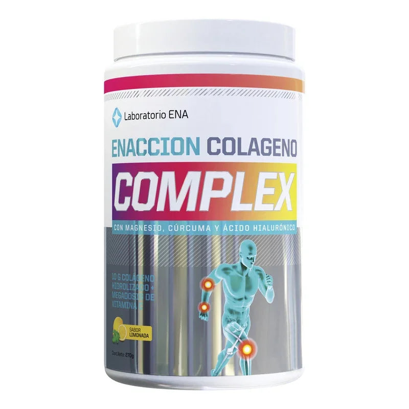 Suplemento En Polvo Enacción Colágeno Complex Sabor Limonada En Pote De 270g
