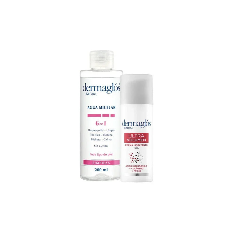Kit Facial Dermaglós Rutina De Día Ultra Volumen