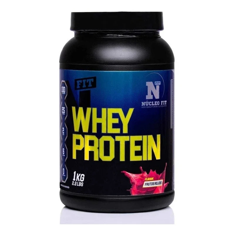 Whey Protein X 1 Kg Nucleo Fit Sabor Frutos Rojos