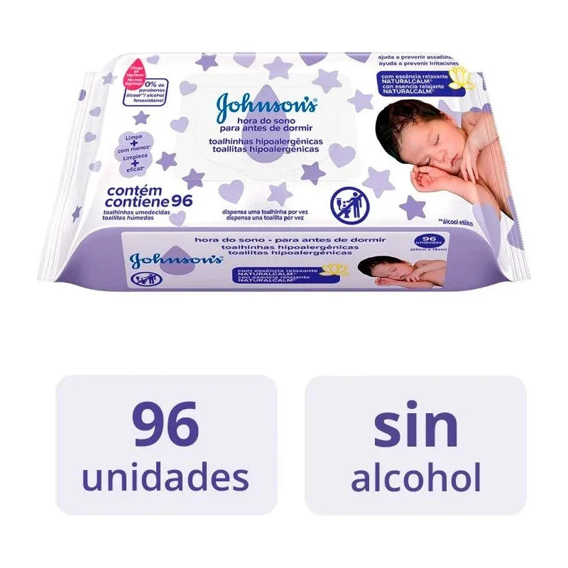Toallitas Húmedas Para Bebé Hora Del Sueño X96 Johnson's