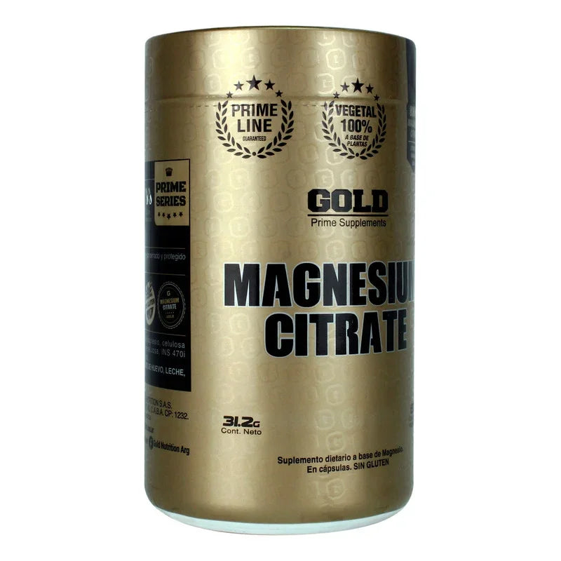 Citrato De Magnesio 800 Mg 60 Caps Sin Sabor Gold Nutrition