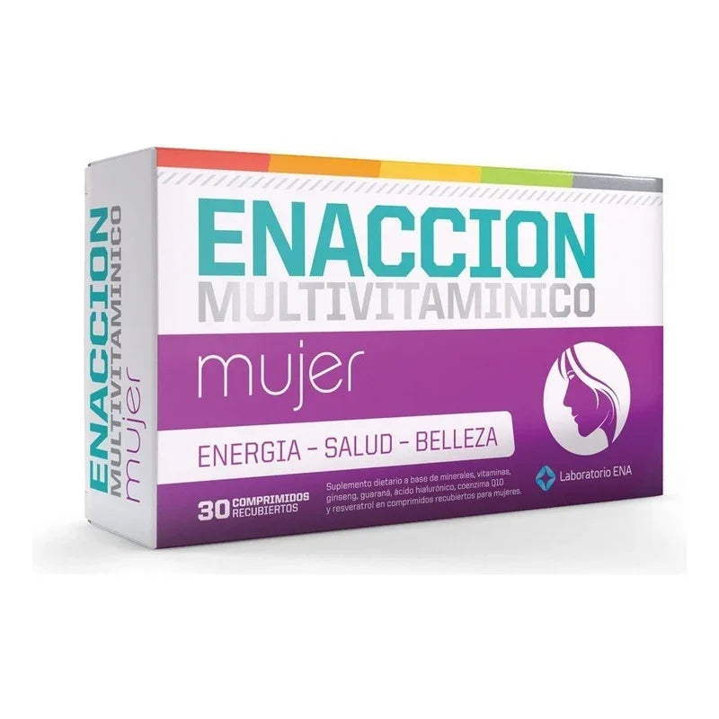 Multivitaminico Enaccion Mujer X 30 Comprimidos Sabor No Aplica Neutro