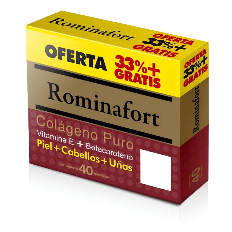 Rominafort Colágeno Puro Vitamina E Y Betacarotenos 40comp Sabor No