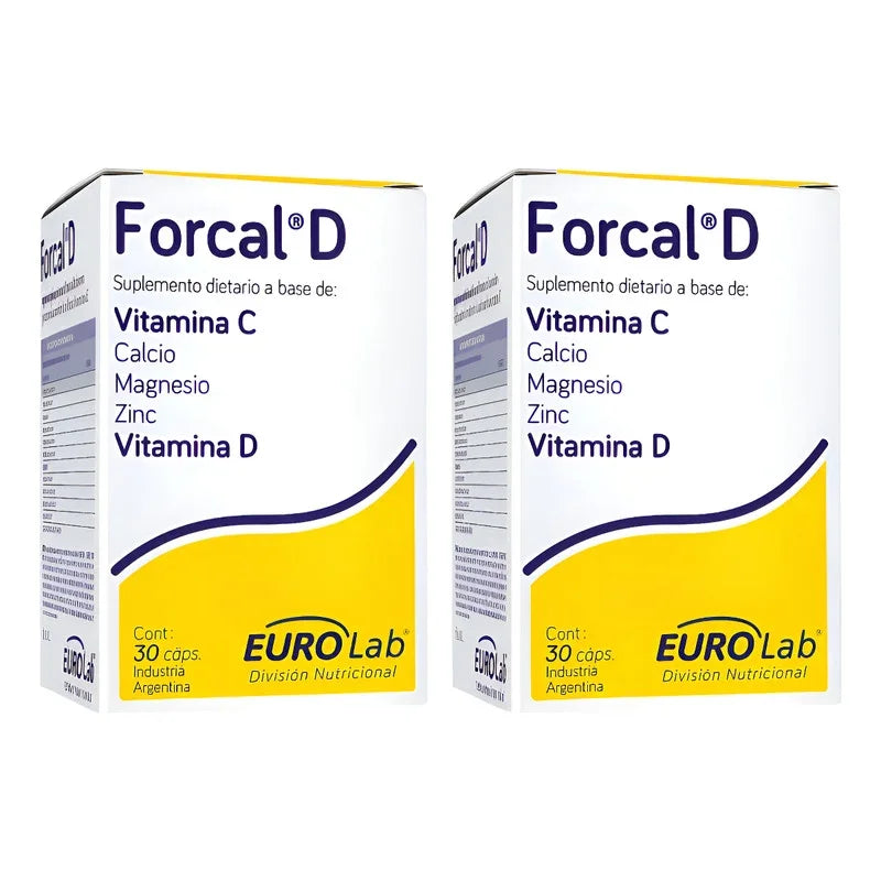 Forcal D Eurolab X60 Fortalece Huesos Previene Osteoporosis Sin Sabor