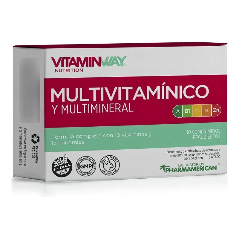 Multivitamínico Y Multimineral X 30 Cápsulas Vitamin Way Sabor Sin Sabor