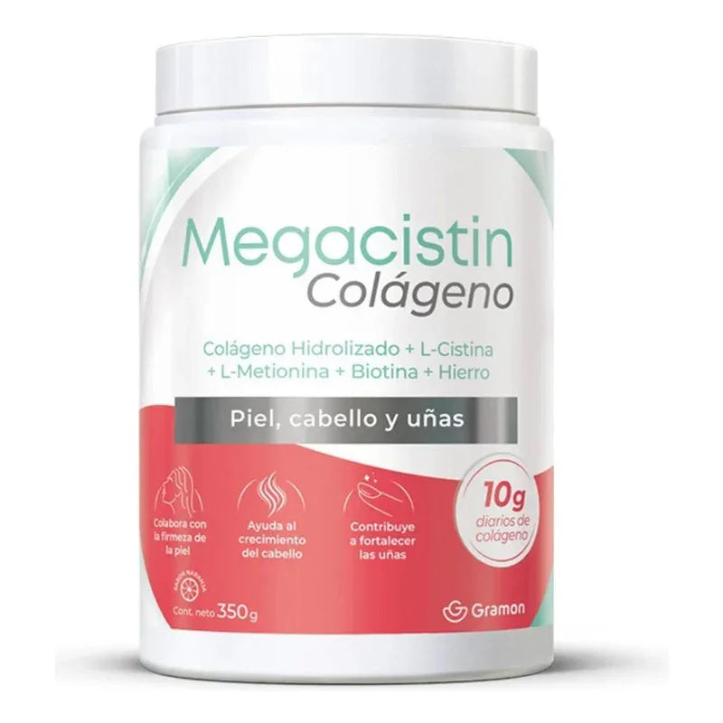 Megacistin Colágeno Hidrolizado Suplemento Dietario 350gr Sin Sabor