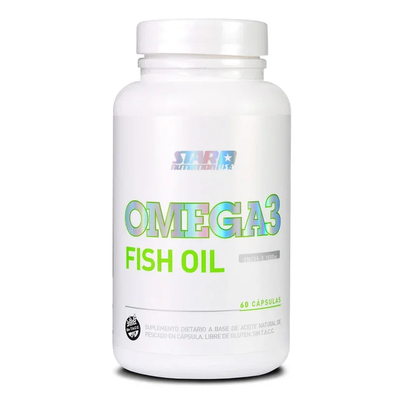 Omega 3 Fish Oil Aceite Pescado 60 Caps Star Nutrition Sabor Sin Sabor