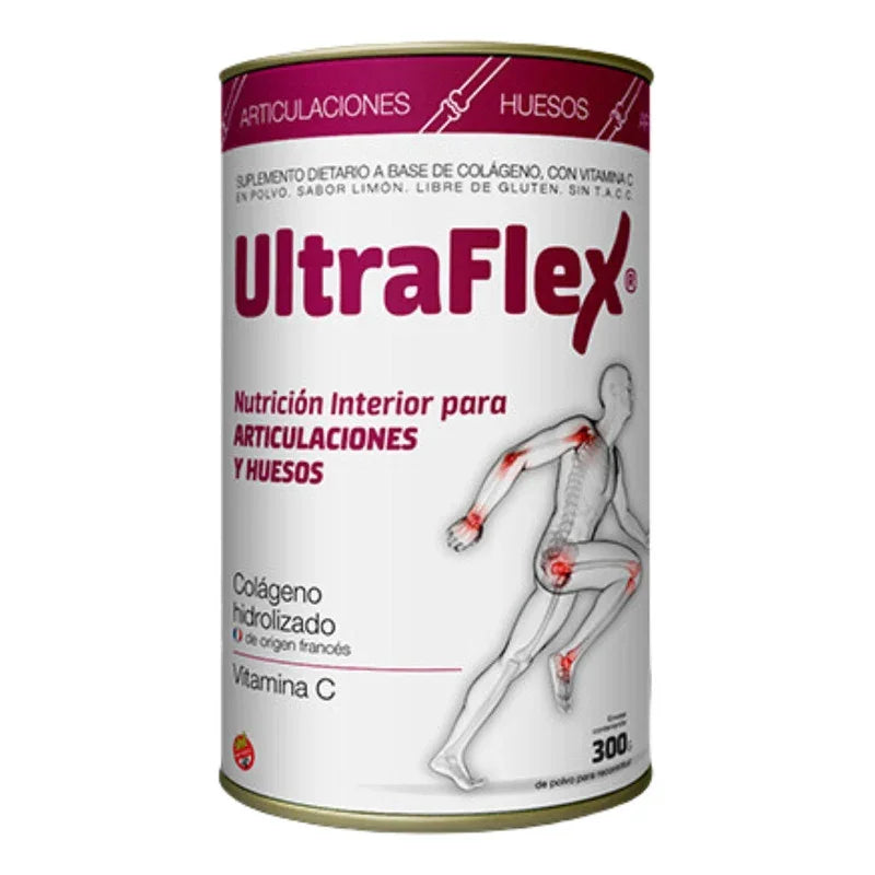 Suplemento En Polvo Ultraflex Colágeno Sabor Limón Pote De 300g