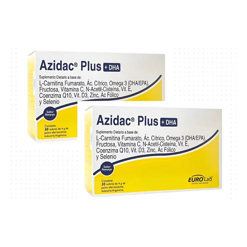 Pack X2 Azidac Plus 120 Comp Sin Sabor