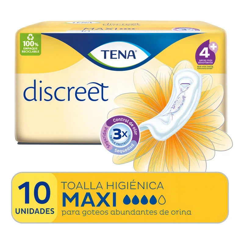 Toallita Femenina Tena Mujer Maxi X10 Unidades