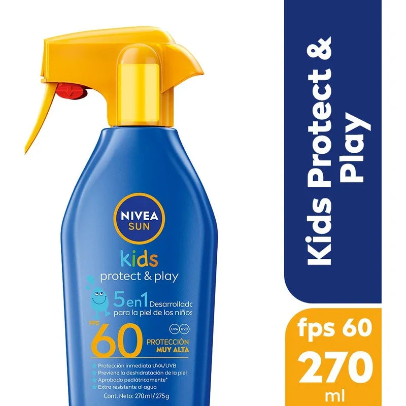 Protector Solar Nivea Protect & Play 5en1 Kids Trigger Fps60 270 Ml