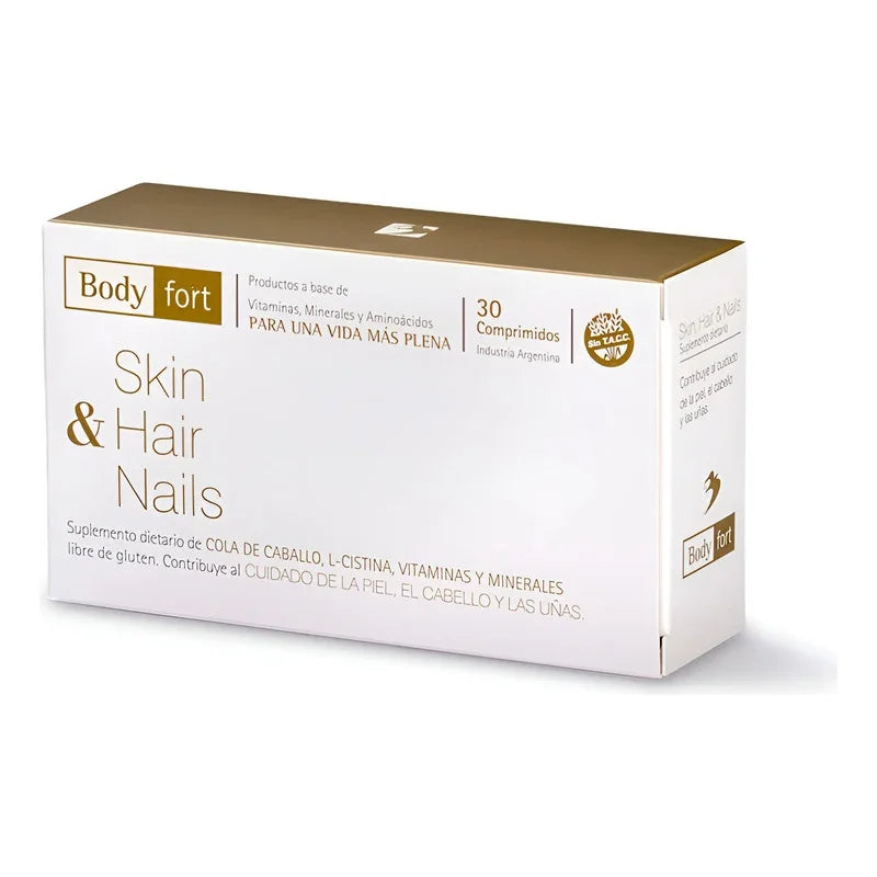 Body Fort Skin, Hair & Nails Natufarma Suplemento 30 Comp Sabor No