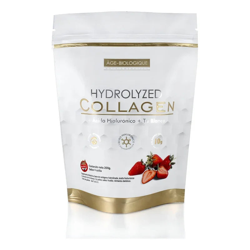Colageno Hidrolizado Polvo 200g Doypack Age Biologique Sabor Frutilla
