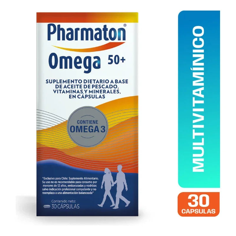 Pharmaton Omega 50+ Suplemento Dietario 30 Capsulas Sabor Sin Sabor