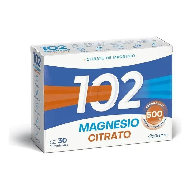 102 Citrato De Magnesio X 30 Comprimidos Neutro