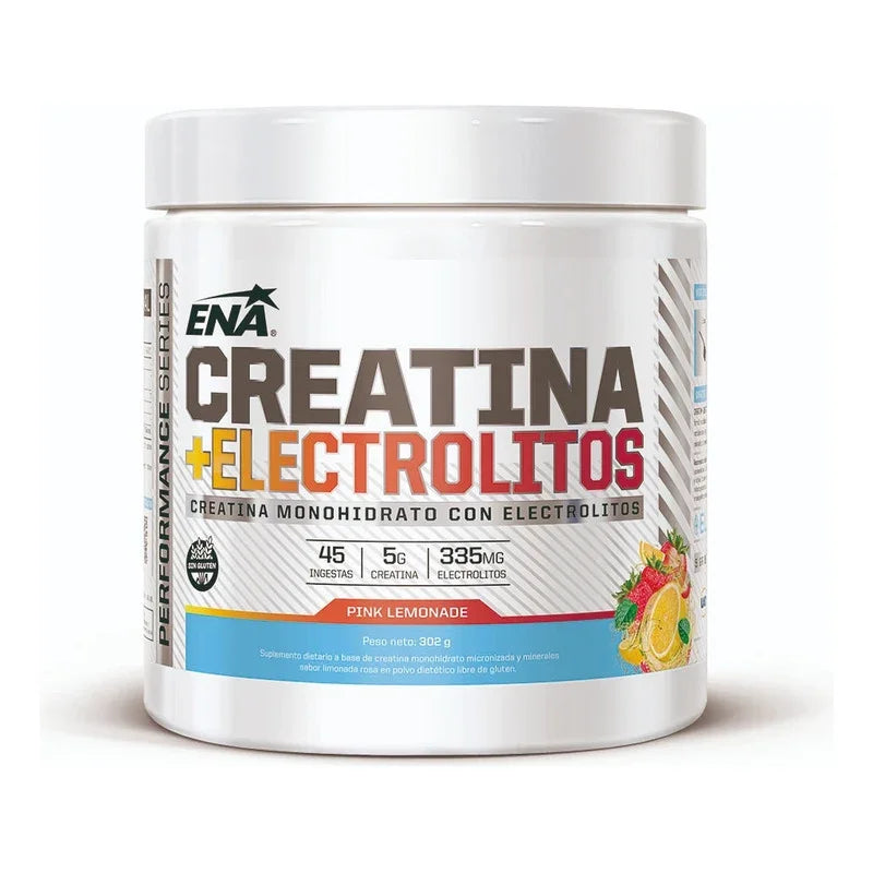 Creatina Con Electrolitos Ena Sport Monohidrato 302g Pink Lemonade