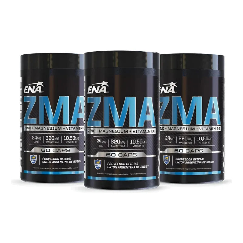 Zma Ena Zinc Magnesio Vitamina B6 Pack X 3 Sin Sabor