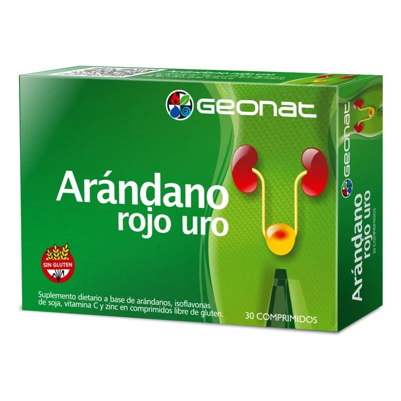 Geonat Arandano Rojo Uro Infecciones Urinarias 30 Comp Sabor Sin Sabor