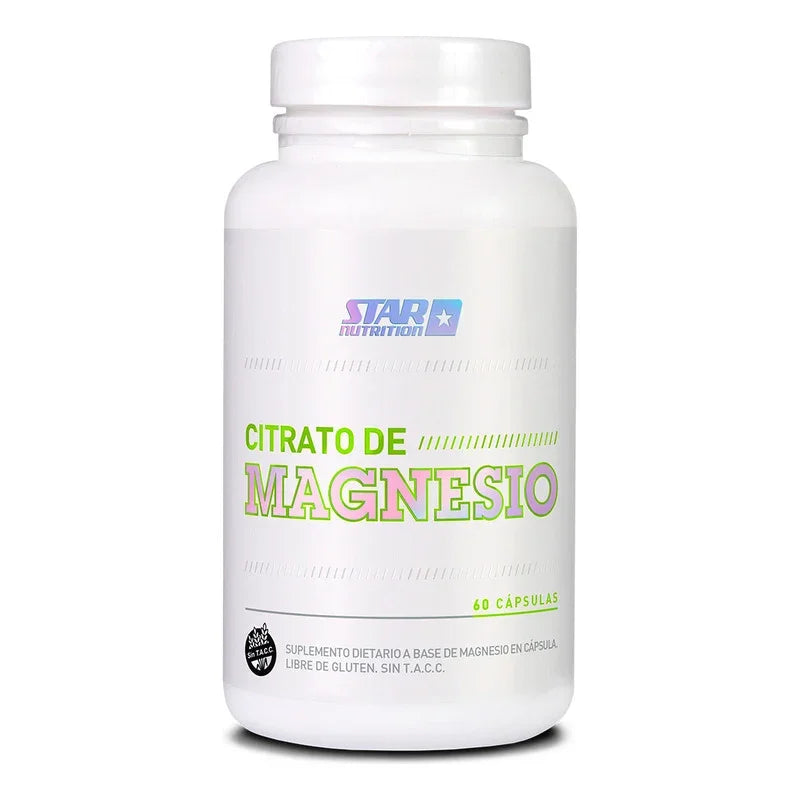 Citrato De Magnesio X 60 Capsulas - Star Nutrition Sabor Sin Sabor